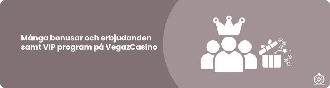 Hitta ett stort bonusutbud hos Vegaz Casino utan svensk licens