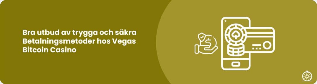 Många fungerande betalningsmetoder för svenska spelare hos Vegaz Casino