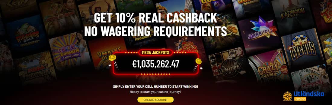 10 % Cashback utan omsättning hos Refuel Casino