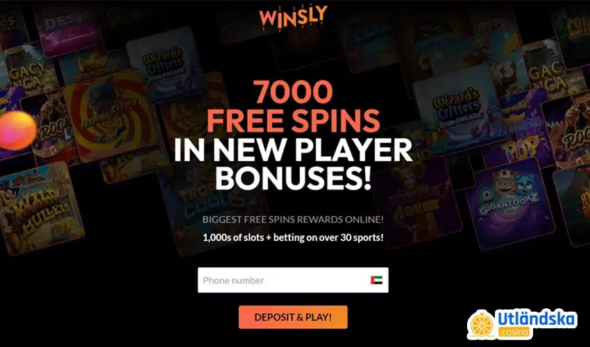 Winsly Casino bonus