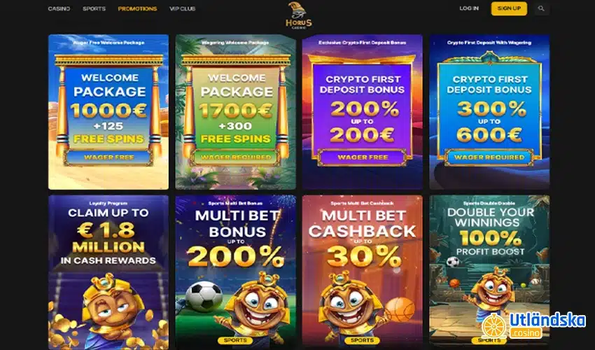 Horus casino bonus