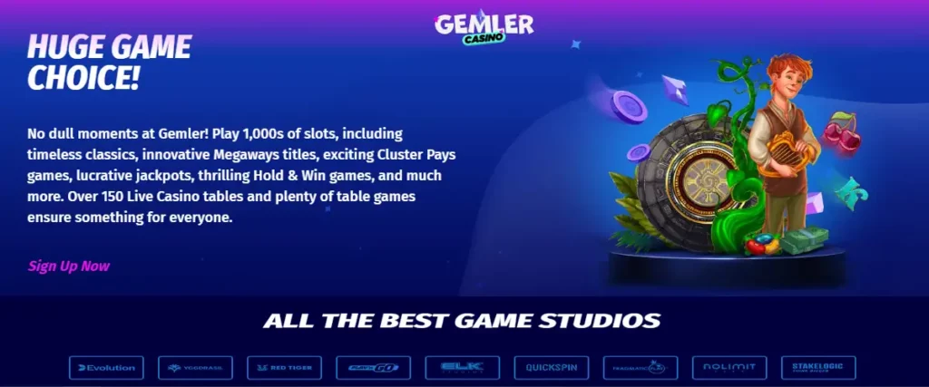 Spelutbud på Gemler Casino