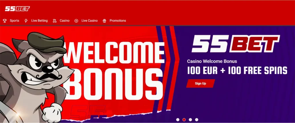 55Bet Välkomstbonus