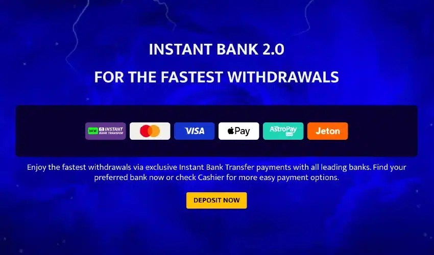 Slotcloud casino betalningsmetoder. Instant Bank 2.0
For the fastest withdrawals
New Instant Bank Transfer, Visa, Pay, Astropay card, Jeton.
Enjoy the fastest withdrawals via exclusive Instant Bank Transfer payments with all the leading banks. Find your preferred bank now or check Cashier for more easy payment options. Deposit now.