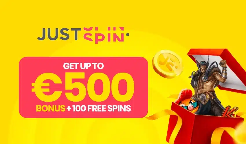 Justspin casino bonus - Get up to €500 Bonus + 100 Free Spins