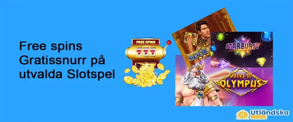 Spela med Free Spins, på populära slotspel