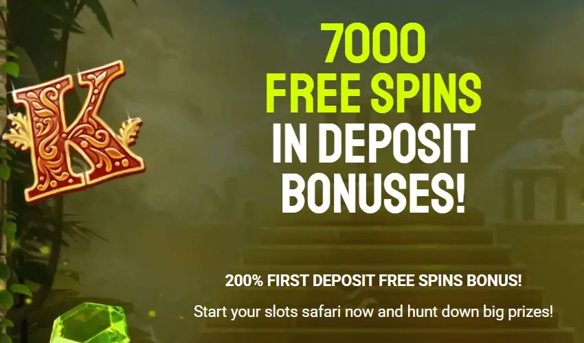 Lucky Jungle casino bonusar. 7000 free spins in deposit bonuses! 200% first deposit free spins bonus! Start your slots safari now and hunt down big prizes!
